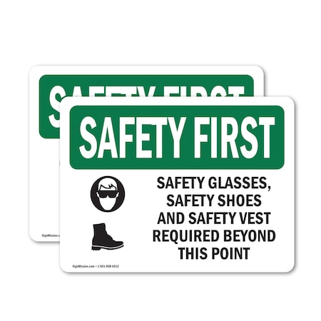 Signmission 10 in Height, 14 in Width, Vinyl Decal, Rectangle OS-2PACK-SF-D-1014-L-10955